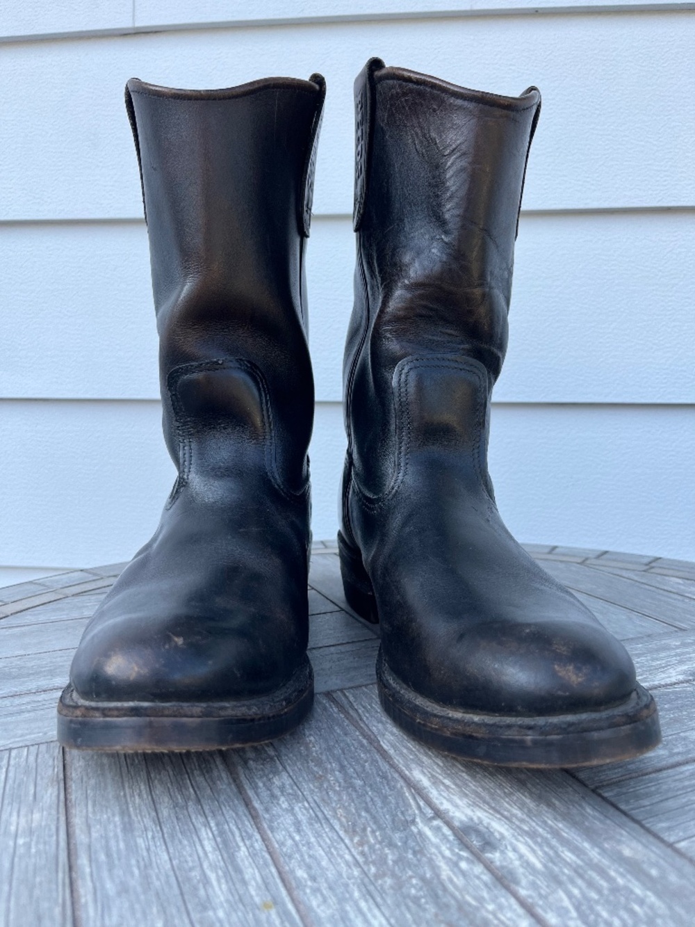 Men's Red Wing Pecos 115 Leather Western Work Boots sz 10.5 D Pull On